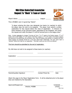 Mid-Cities Basketball Association Request To &ldquo;Block&rdquo; A Team or