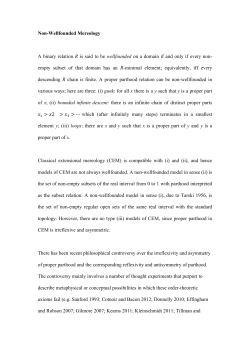 Non-Wellfounded Mereology A binary relation R is said to be