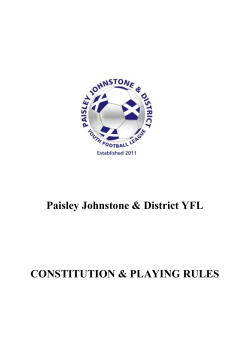 Constitution - ERSKINE YOUTH FOOTBALL CLUB
