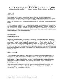 Optimizing Basketball Player Selection Using SAS