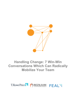 Handling Change: 7 Win-Win Conversations Which Can