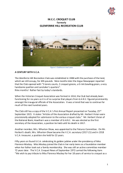 MCC Croquet Club History