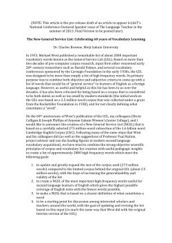 (NOTE: This article is the pre-release draft of an article to appear in