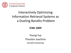 Interactively Optimizing Information Systems as a
