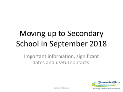 Slide 1 - St Thomas Garnet`s School