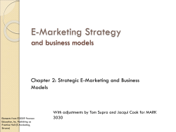 E-Marketing Strategy and business models