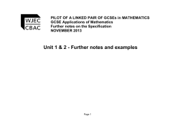 Algebra &ndash; Unit 1