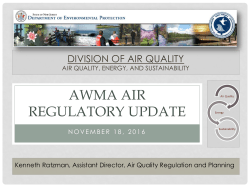 AWMA AIR REGULATORY UPDATE