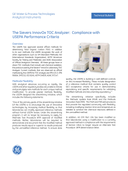 The Sievers InnovOx TOC Analyzer - Compliance with