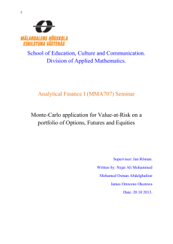 Monte-Carlo application for Value-at-Risk on a