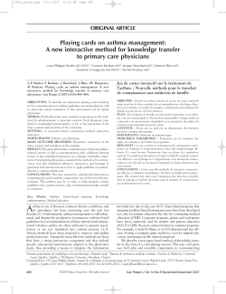 Playing cards on asthma management: A new interactive
