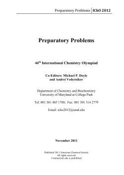 Preparatory Problems - American Chemical Society
