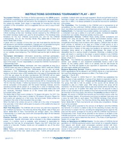 instructions governing tournament play &ndash; 2017