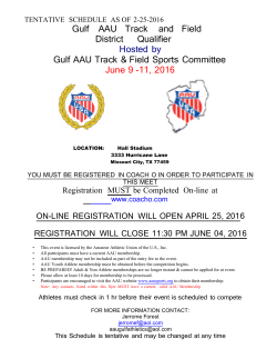 Gulf AAU Track and Field District Qualifier Hosted by Gulf AAU Track