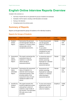 English Online Interview Reports Overview