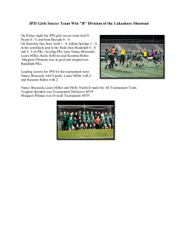 JPII Girls Soccer Team Win "B" Division of the Lakeshore Shootout