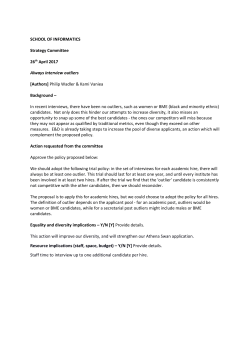 SCHOOL OF INFORMATICS Strategy Committee 26th April 2017