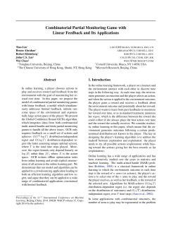 Combinatorial Partial Monitoring Game with Linear Feedback and Its