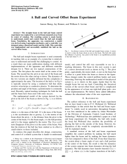 A Ball and Curved Offset Beam Experiment