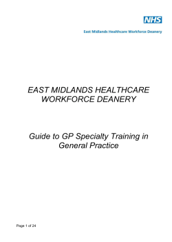 Guide to GP Training - Health Education East Midlands