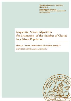 Sequential Search Algorithm for Estimation of the Number of