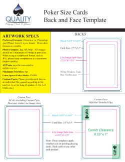 Poker Size Cards Back and Face Template