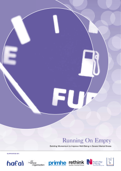 Running On Empty - Mental Health Coordinating Council