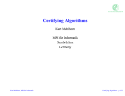 Certifying Algorithms
