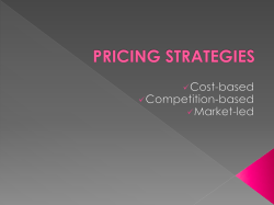 PRICING STRATEGIES