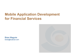Mobile Application Development for Financial Services