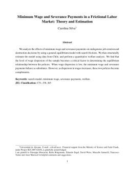 Minimum Wage and Severance Payments in a Frictional Labor