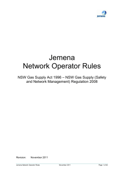 Jemena Network Operator Rules