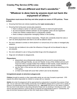 Crawley Play Service (CPS) rules