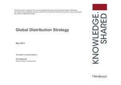Global Distribution Strategy