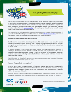 Fuel Up to Play 60 Teambuilding Tips