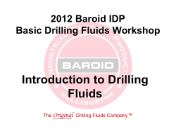 Functions of a DRILLING FLUID - Geothermal Alliance of Illinois