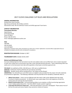 2017 clovis challenge cup rules and regulations