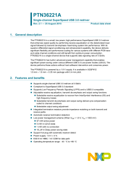 PTN36221A Single-channel SuperSpeed USB 3.0 redriver