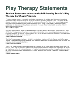 Play Therapy Statements