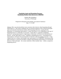 Negotiating Agents and Bargaining Processes