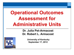 Operational Outcomes Assessment for