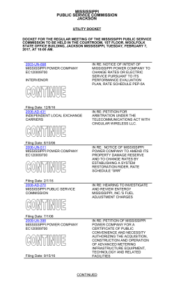 February 2017 Docket - Mississippi Public Service Commission