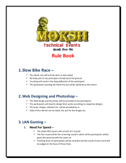 Rule Book Slow Bike Race