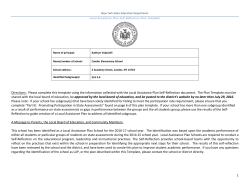 Elementary Local Assistance Plan (LAP)