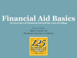 What is Financial Aid? - Tamalpais Union High School District