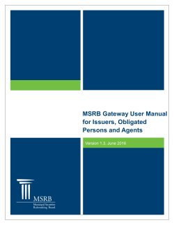MSRB Gateway User Manual