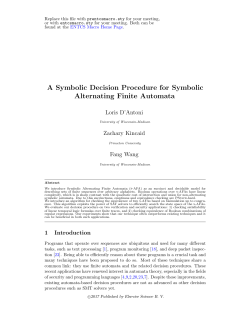 A Symbolic Decision Procedure for Symbolic Alternating Finite