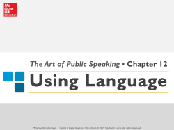 The Art of Public Speaking &bull; Chapter 12