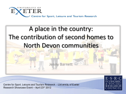 The Contribution Of Second Homes To