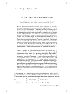 FRACTAL LAPLACIANS ON THE UNIT INTERVAL